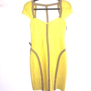 Brand new with tags Yellow Bebe bodycon dress